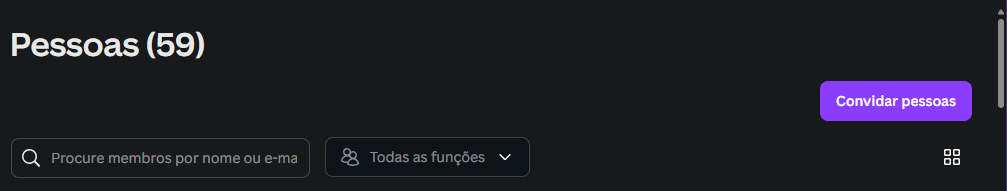 Print com mais de 59 membros na equipe do Canva
